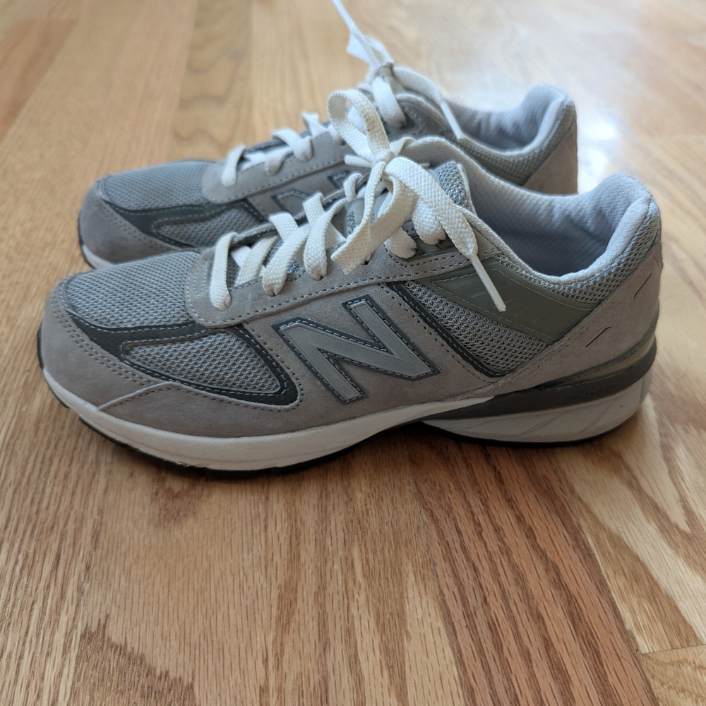 New Balance Women's Light Gray and White Sneakers